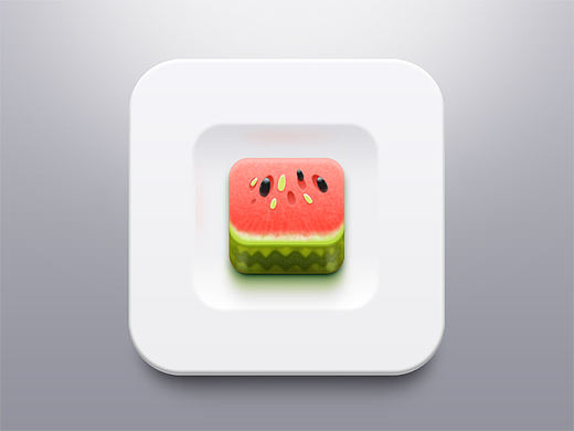 临摹 夏日西瓜图标（个人主页-ZMTcwNzQ2MjA=） - 图标 - 站酷设计师攻壳原创素材 - 站酷ZCOOL