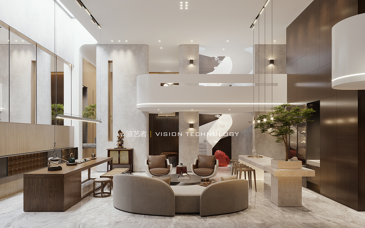 渲艺者 丨 别墅客厅