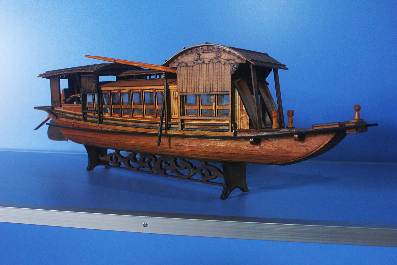 分享收藏谢楚田2020的两个古船谢楚田古建筑模型谢楚田园林沙盘模型