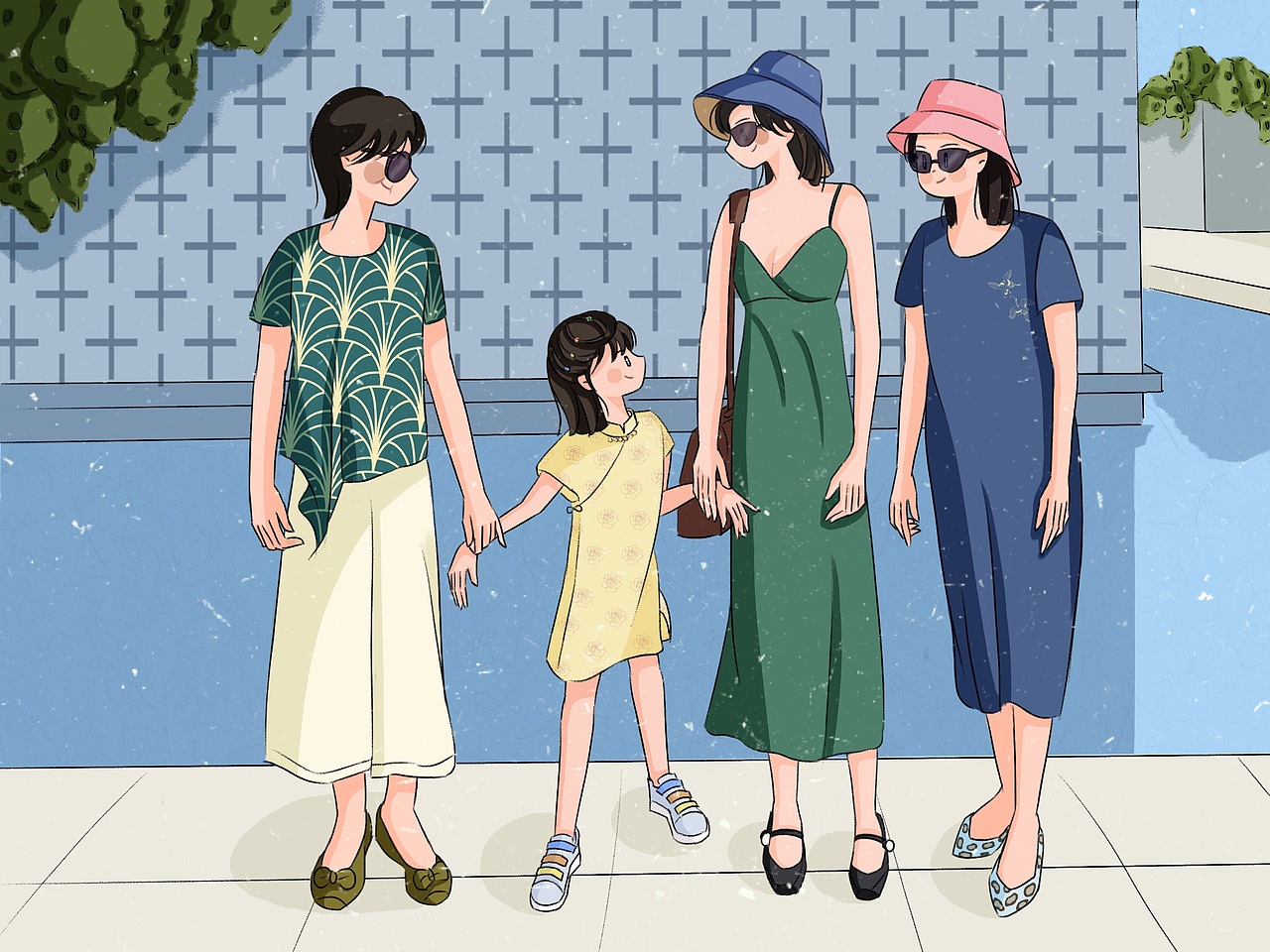 扁平化风格插画