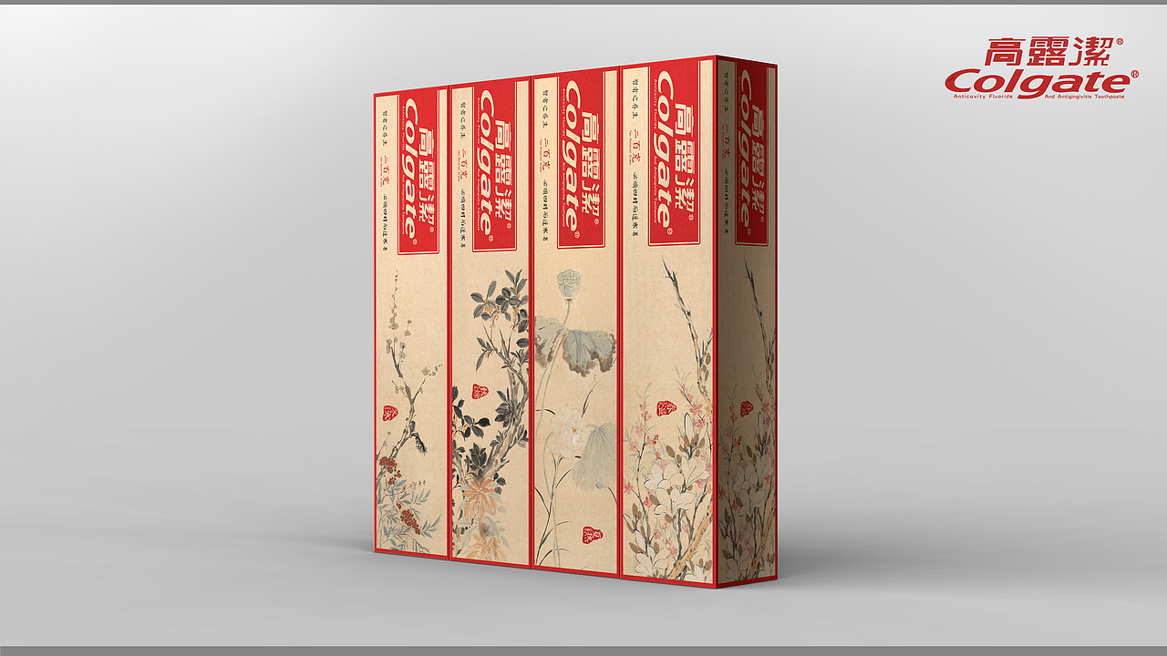 高露洁中国风包装走起（概念包装无实物）