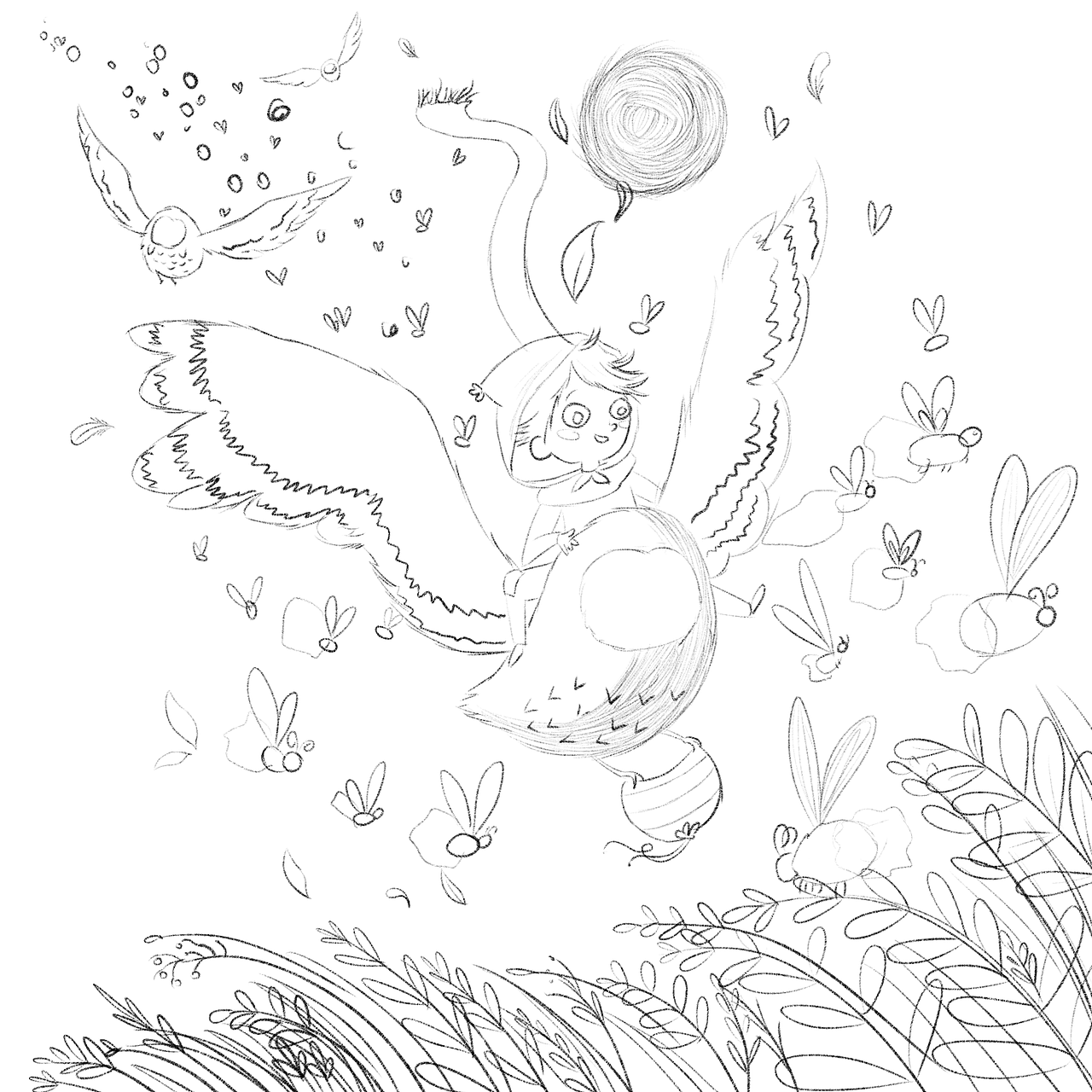 夜空游行🦉（图ZMTU2NDYyMDQw） - 儿童插画 - 站酷设计师鹿角Jones原创素材 - 站酷ZCOOL