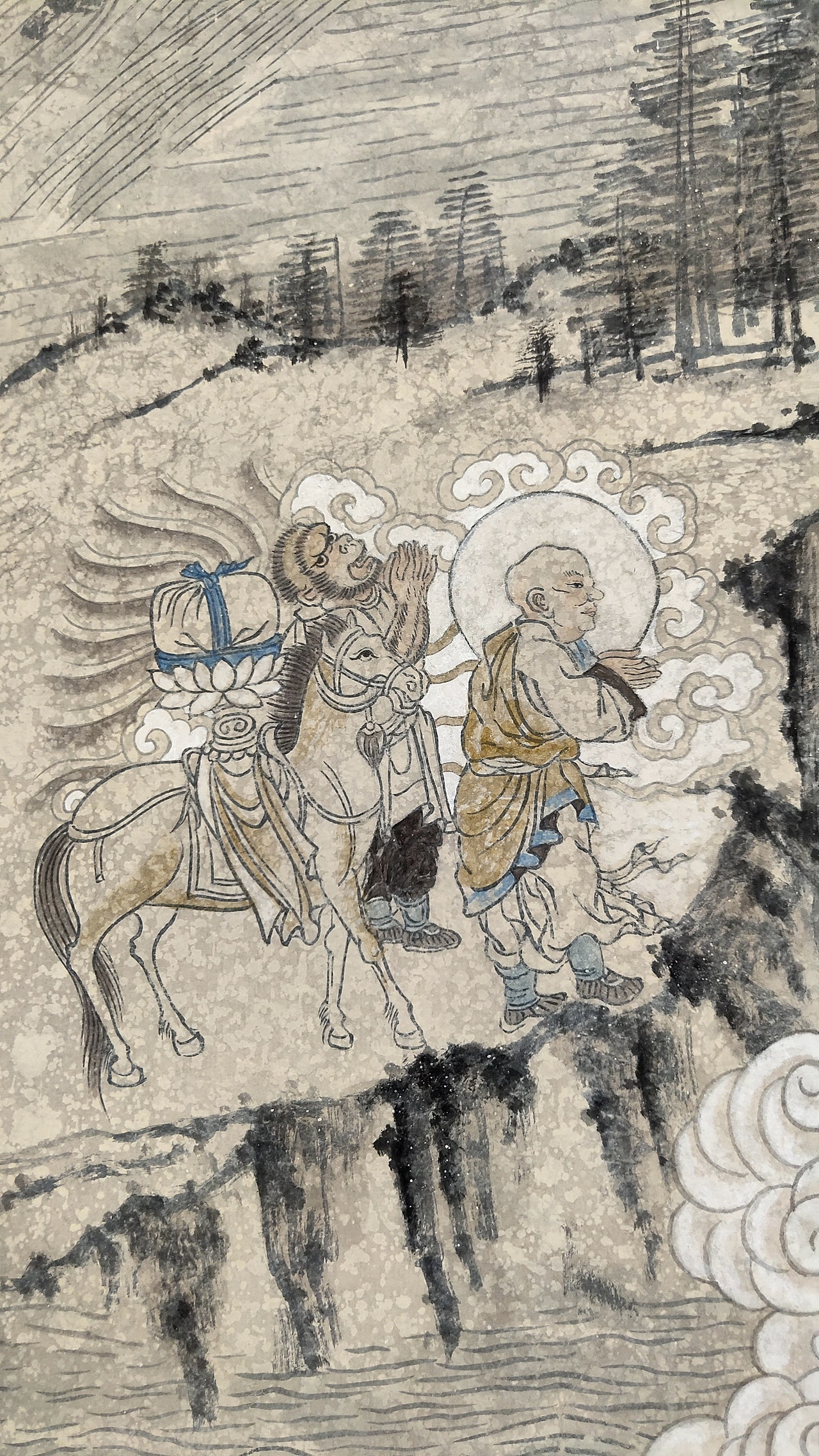 临摹安西榆林窟第三窟的经典壁画普贤菩萨像