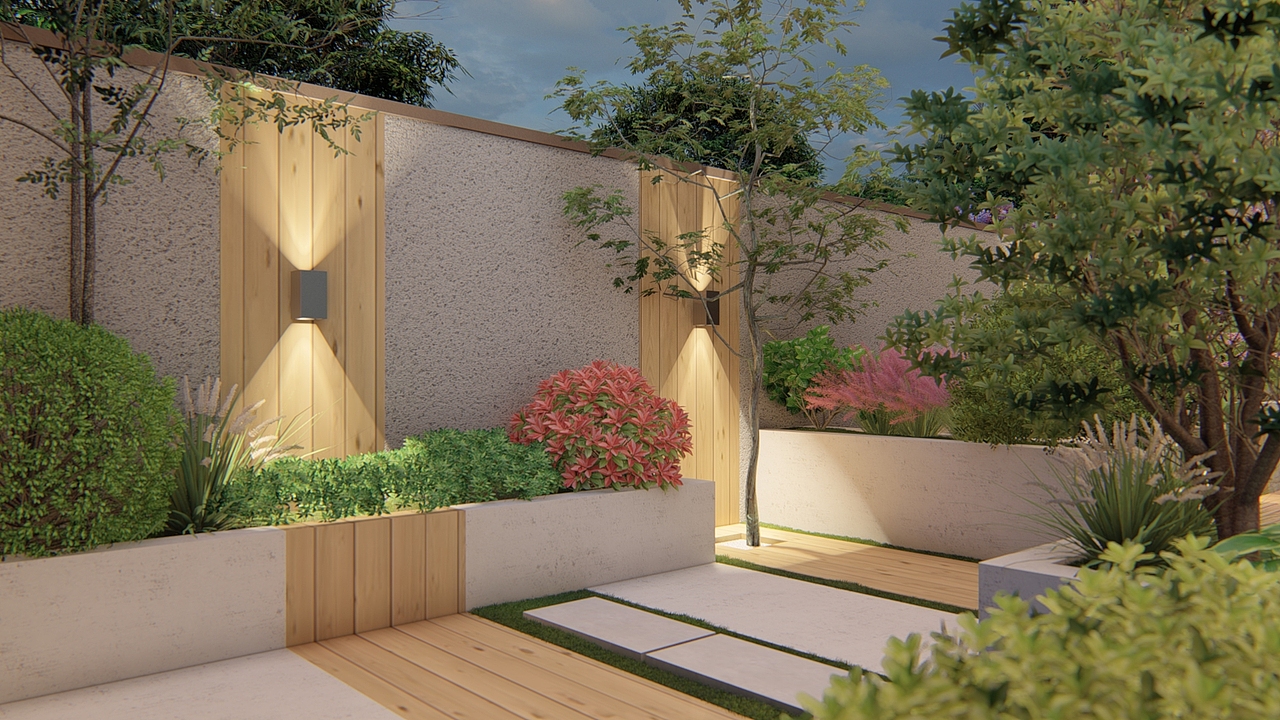 重庆江津华远春风渡80平现代花园设计