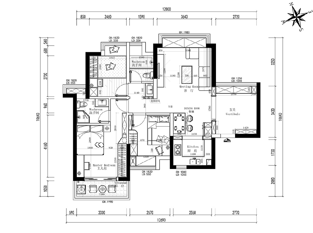 兴邦装饰2020装修优惠表——135m²现代风格，质感空间