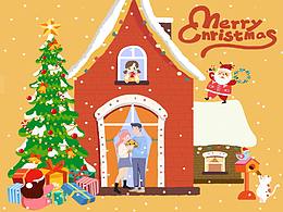 Merry Christmas 圣诞快乐 插图插画 