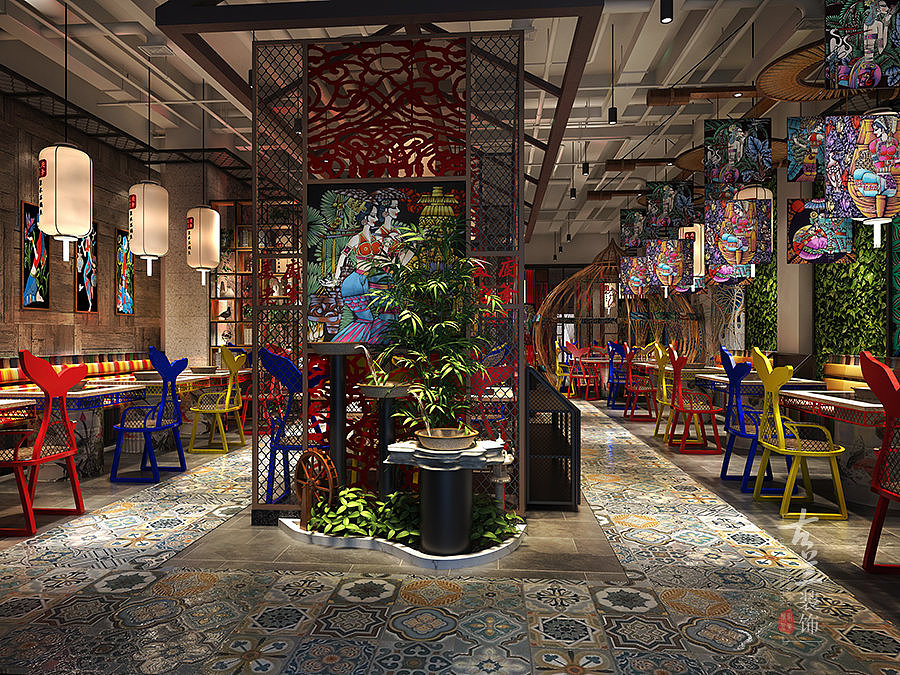 成都海鲜餐厅设计成都海鲜餐厅装修公司古兰装饰