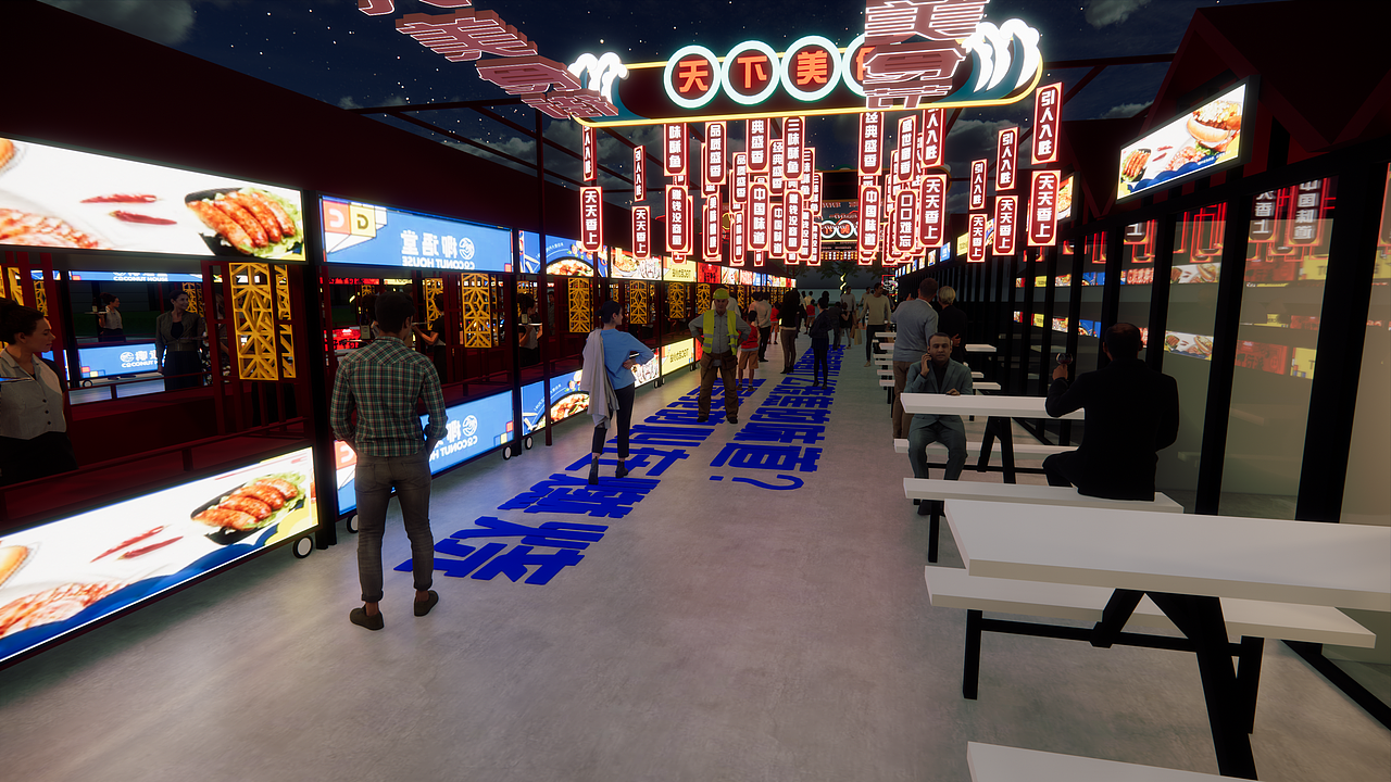 夜市 街区设计（图ZMjgwNzA4MTAw） - 建筑/空间 - 站酷设计师BiuboomPiu原创素材 - 站酷ZCOOL