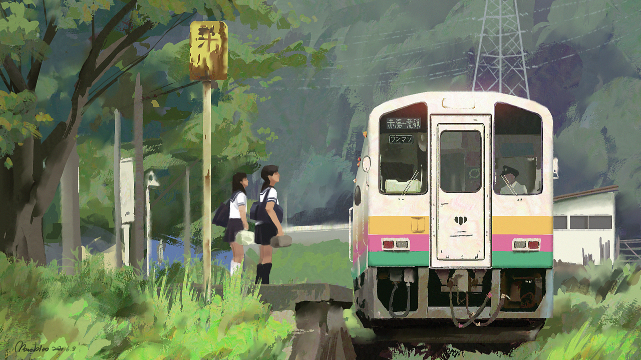 夏日主题剧照练习涂鸦