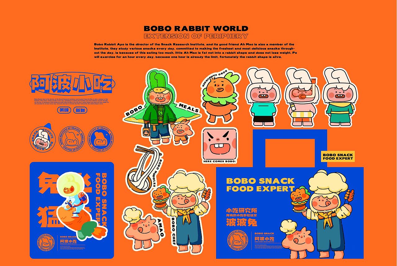 IP设计——波波兔阿波和阿毛（图ZMzI0NDM3MDgw） - IP形象 - 站酷设计师宇宙波波猫原创素材 - 站酷ZCOOL