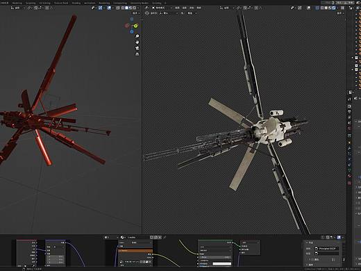 blender次世代 科幻武器 轨道炮能量炮 激光炮 航天器