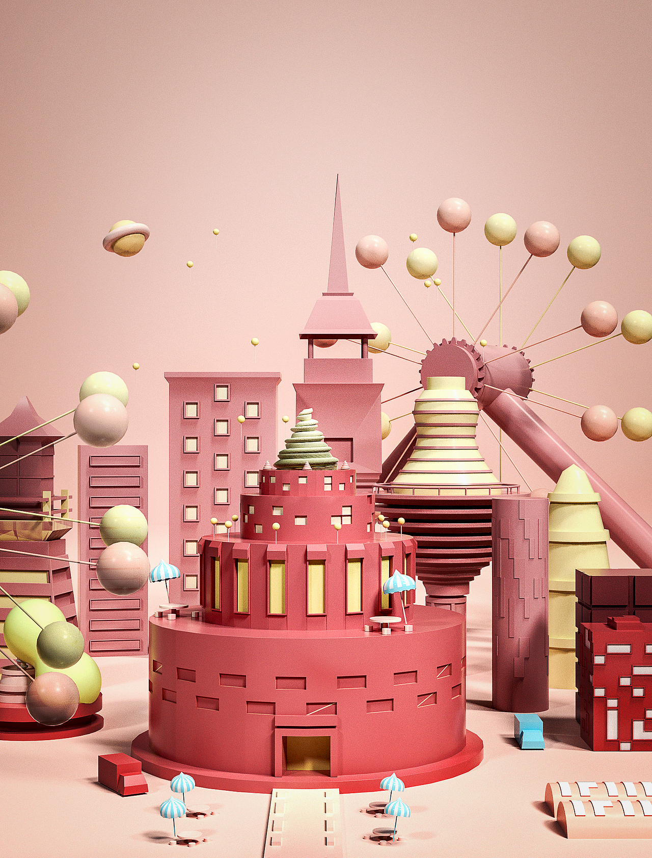 场景建模C4D建模（图ZMTY4MTQ5NzYw） - 场景 - 站酷设计师黎纳桑原创素材 - 站酷ZCOOL