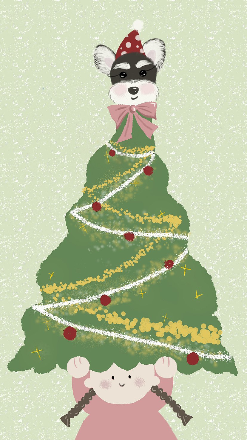 一副插画《老娘与狗》（图ZMzM4NjY2NzEy） - 创作习作 - 站酷设计师杨甜酱原创素材 - 站酷ZCOOL