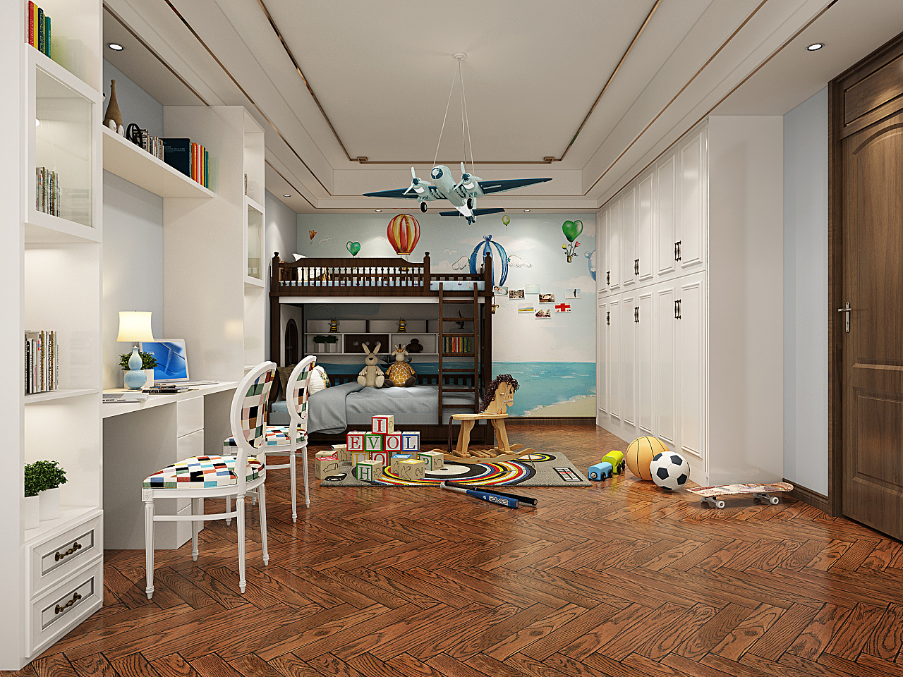 儿童房效果图|空间|家装设计|wx18075058778 - 原创作品 - 站酷 (ZCOOL)