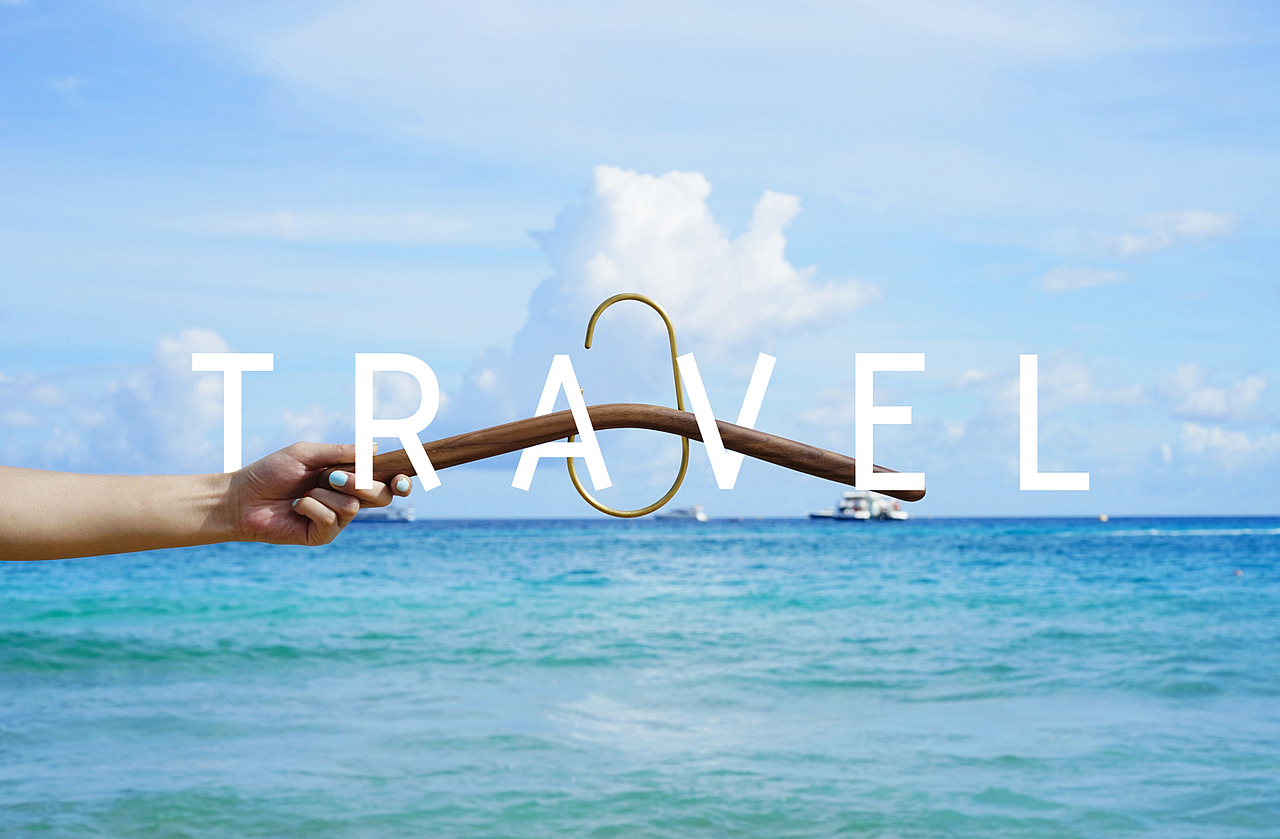 勾搭实木黄铜衣架