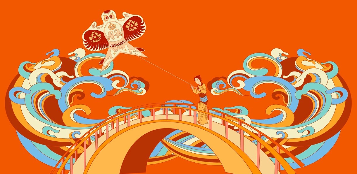 【文创】《寻味宋时珍馐》丝巾设计