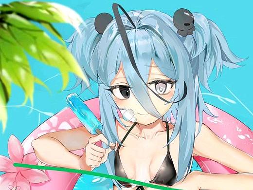 泳装夏日（个人主页-ZNjIxMjAxMTI=） - 创作习作 - 站酷设计师每日红茶子原创素材 - 站酷ZCOOL