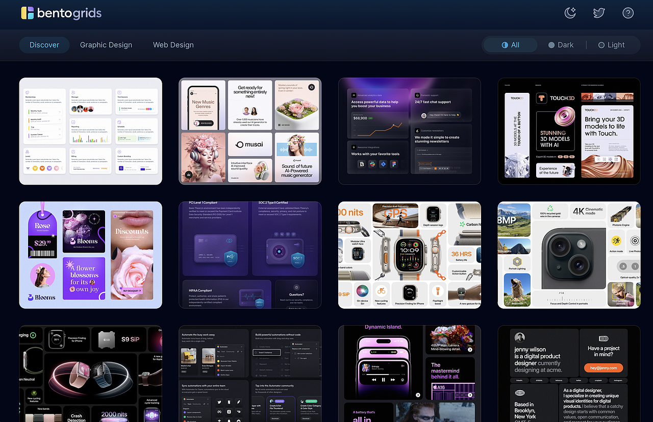 Bento UI | 探索设计潮流风格