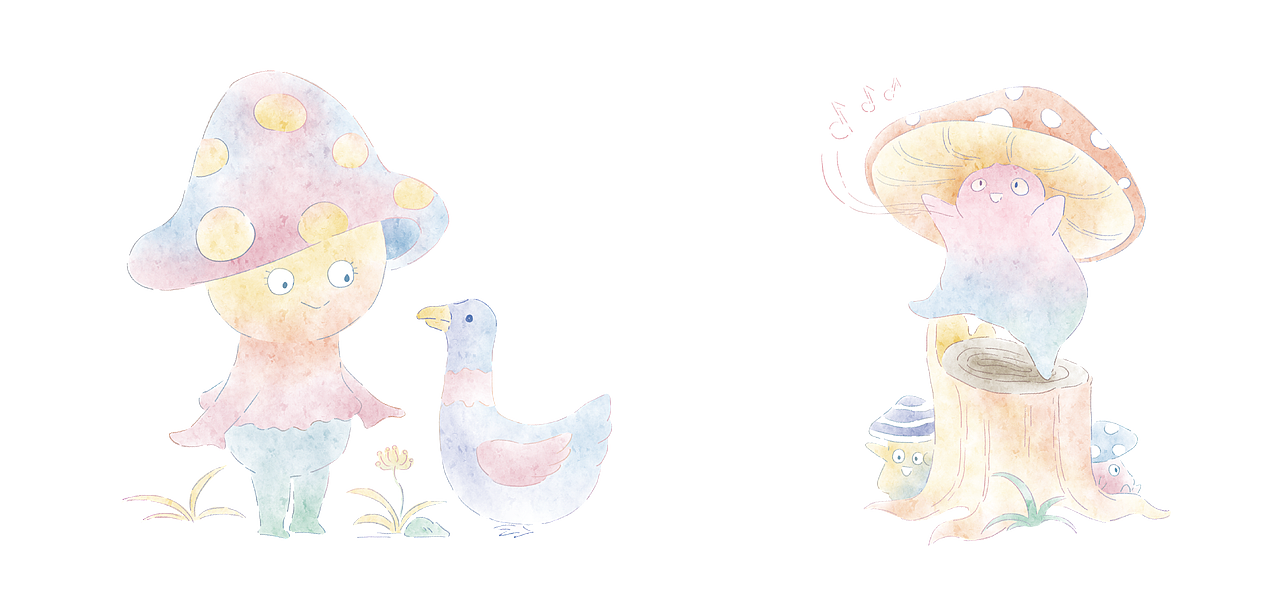 蘑菇精灵系列插画