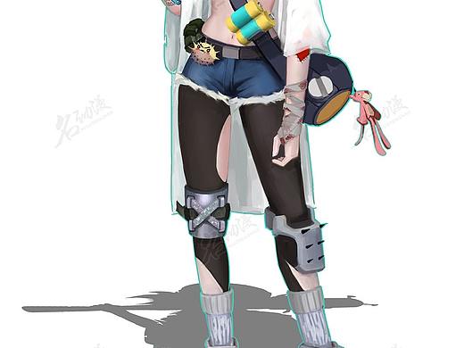 有纹身的跑酷少女