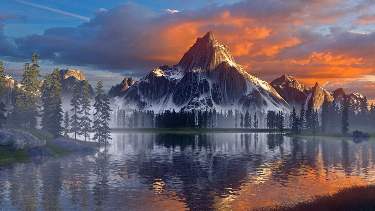 雪山|三维|场景|yzk110_原创作品-站酷(zcool)