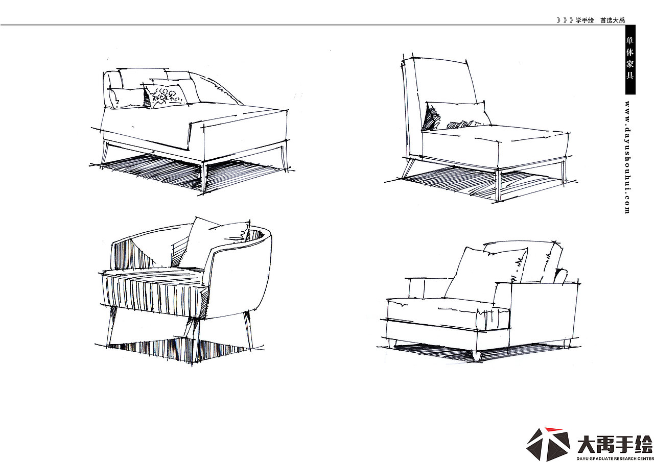 室内线稿图|空间|家装设计|爱手绘大禹_原创作品-站酷zcool