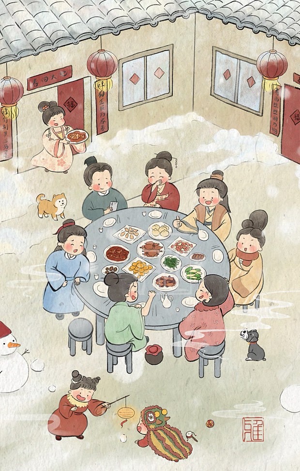 新的一年要和爱的的人一起吃顿饭啊~