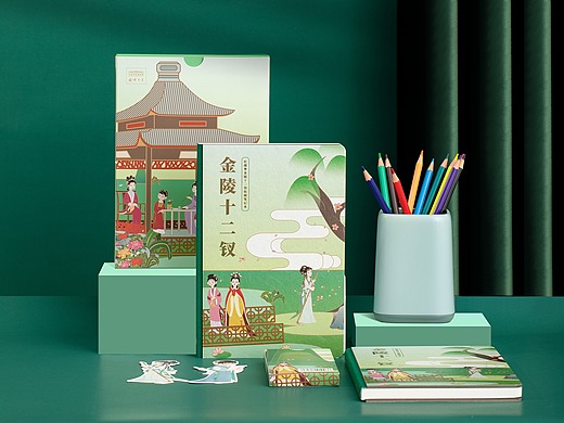 中国国家博物馆——红楼梦金陵十二钗填色笔记本套装