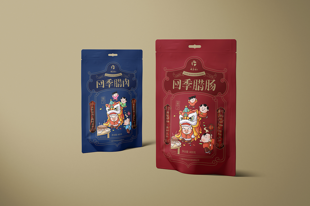 原创｜农产品广式腊味系列包装设计插画品牌创意包装（图ZMzMzMTEyMTYw） - 包装 - 站酷设计师欧阳要加油吖原创素材 - 站酷ZCOOL