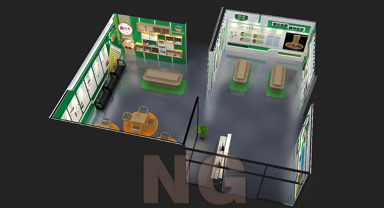 农产品展示展厅设计3D效果图（图ZMzA0MjQ3NTgw） - 场景 - 站酷设计师3D设计师NG男原创素材 - 站酷ZCOOL