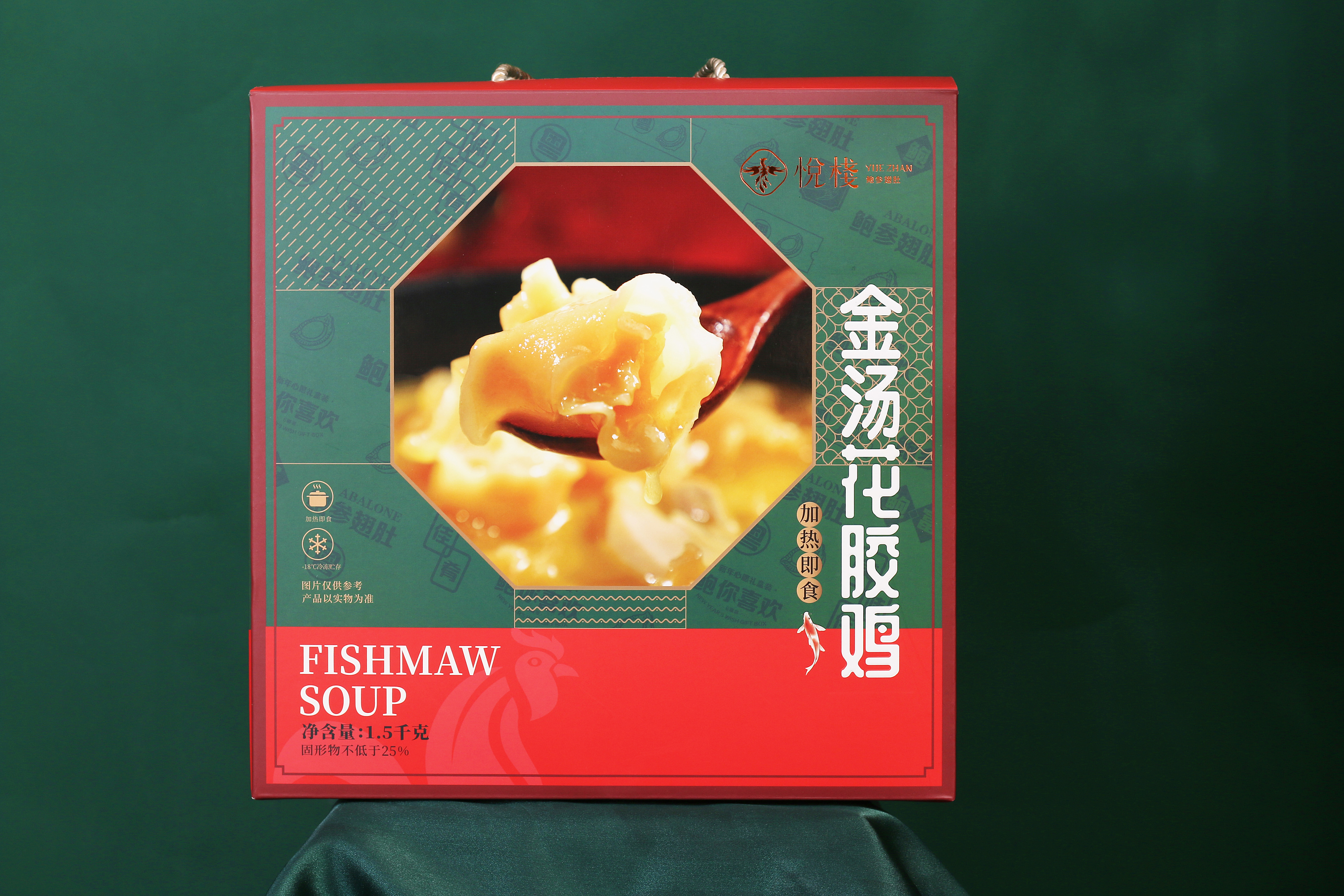 港风花胶鸡包装盒