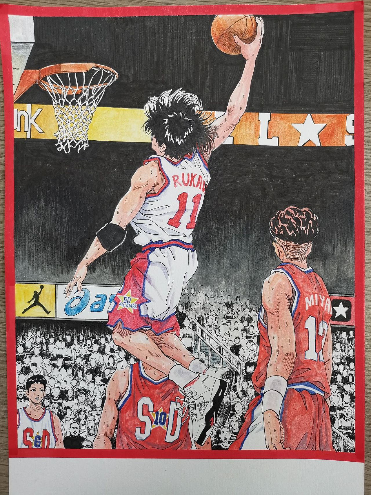 流川枫篮下战斧劈扣