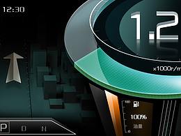 动态场景汽车ui