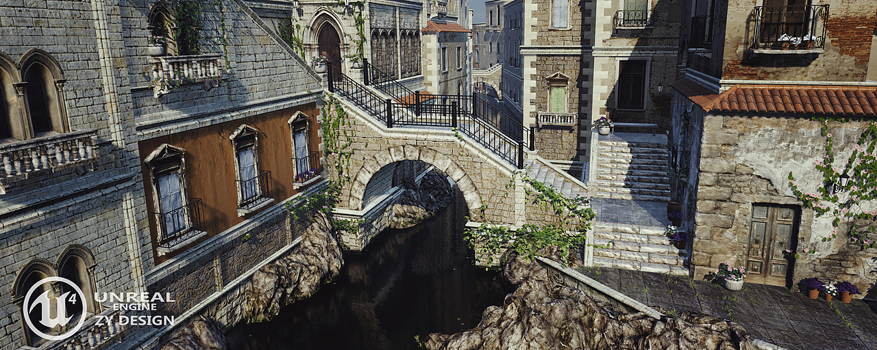 ZY-DESIGN UE4场景# Italy Water City（图ZOTYyNjE3MDA=） - 场景 - 站酷设计师TendernessHy原创素材 - 站酷ZCOOL