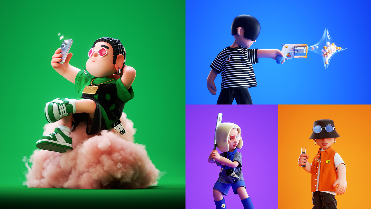 DOUYIN CHARACTER LIBRARY（图ZMjg0Mzc5OTA0） - 人物/生物 - 站酷设计师Haodman原创素材 - 站酷ZCOOL