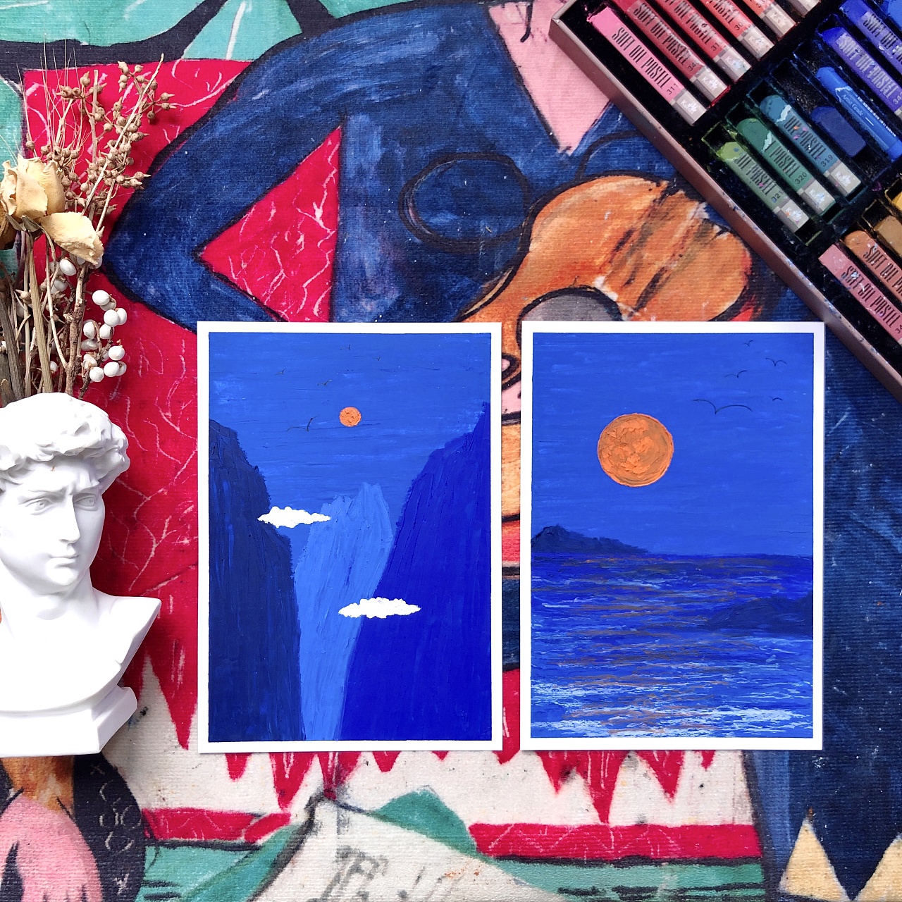 油画棒|是克莱因蓝呀·2|系列作品|纯艺术|绘画|阿笑_xiao - 原创作品