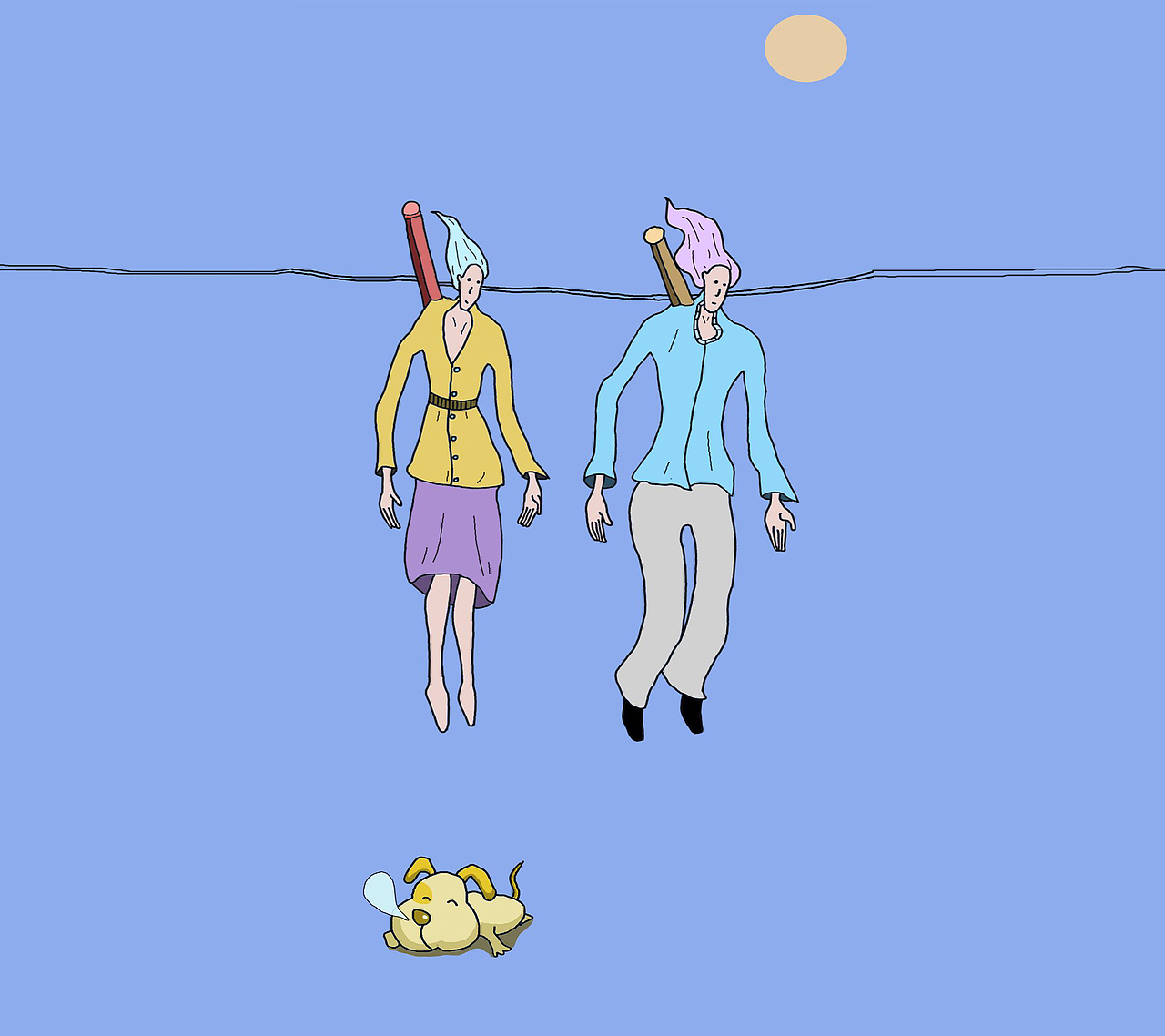 失重的人（图ZMTc0MTYwMTU2） - 艺术插画 - 站酷设计师努力养家的张原创素材 - 站酷ZCOOL