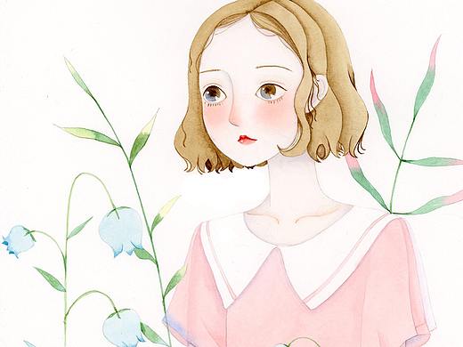 少女插画 |  忧郁的银铃花