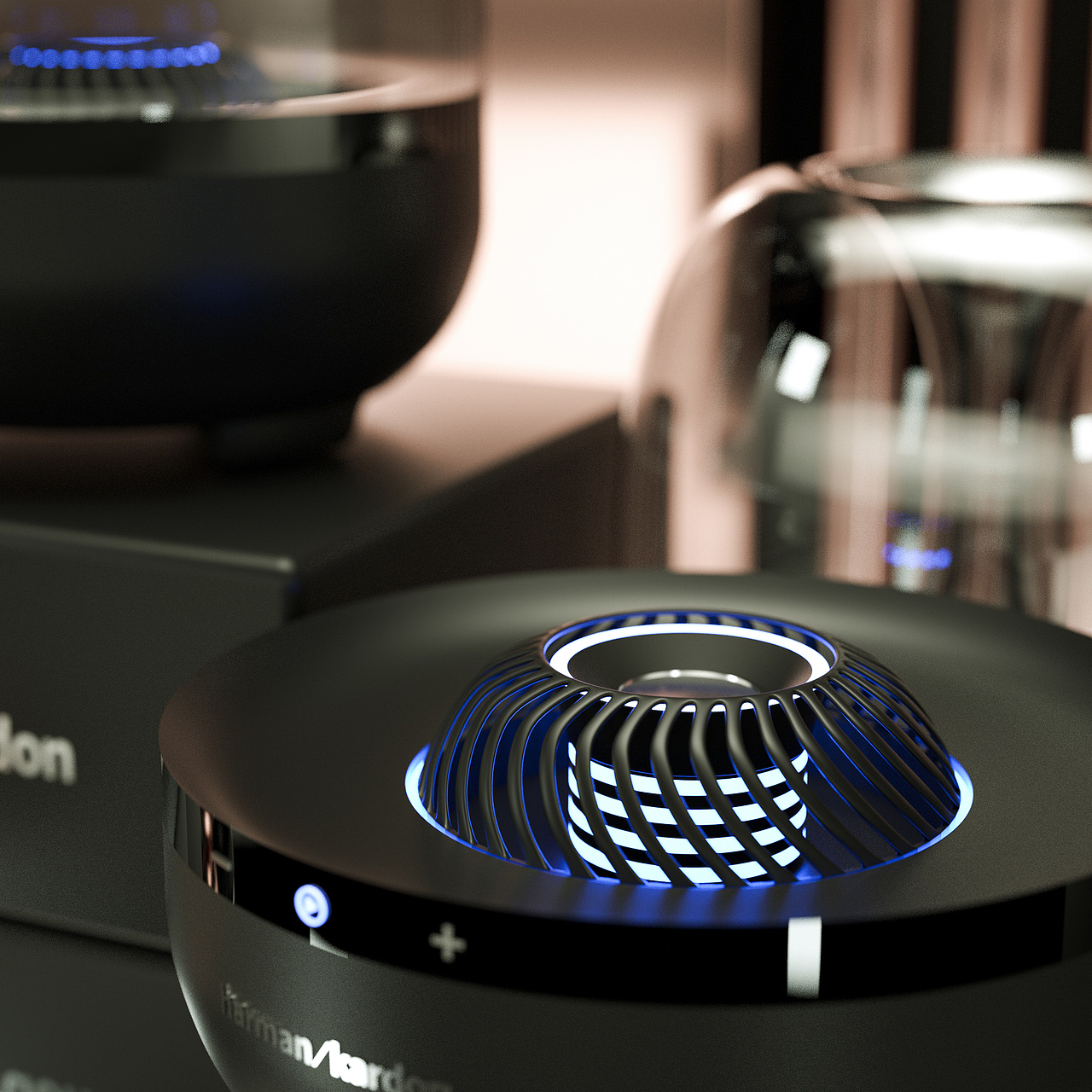 C4D哈曼卡顿音响场景