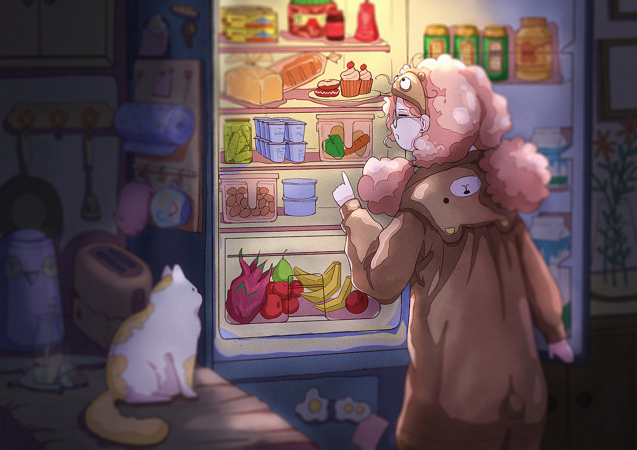 夜宵（图ZMjMxNjg4MzA4） - 创作习作 - 站酷设计师鬼鬼啊原创素材 - 站酷ZCOOL