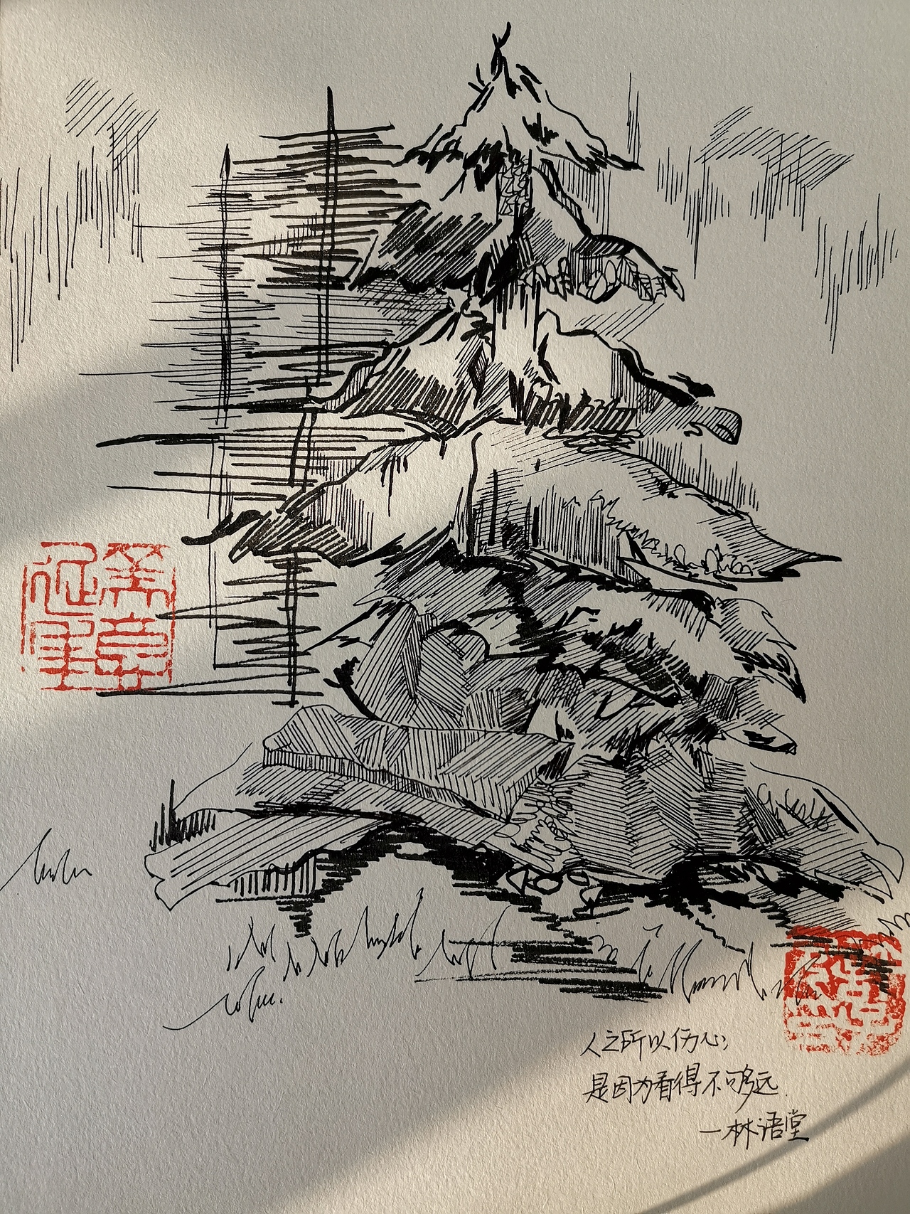 《光与影》2019冬速写作品（图ZMjc5MzI3MDAw） - 绘画 - 站酷设计师我喜欢在路上走原创素材 - 站酷ZCOOL