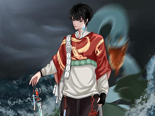 新国潮游戏概念角色——秦申