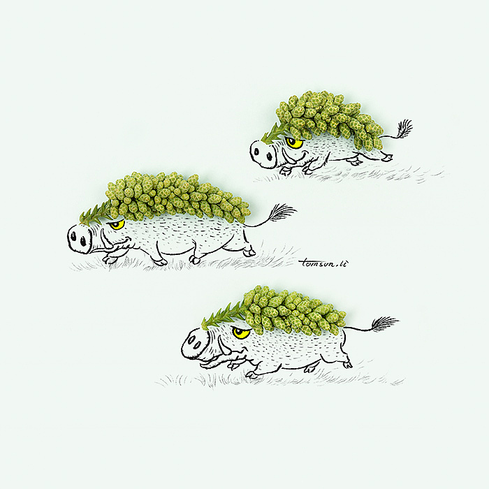 日常创意插画集05（图ZMTU1NTM2MjQ0） - 商业插画 - 站酷设计师Tomson.li原创素材 - 站酷ZCOOL