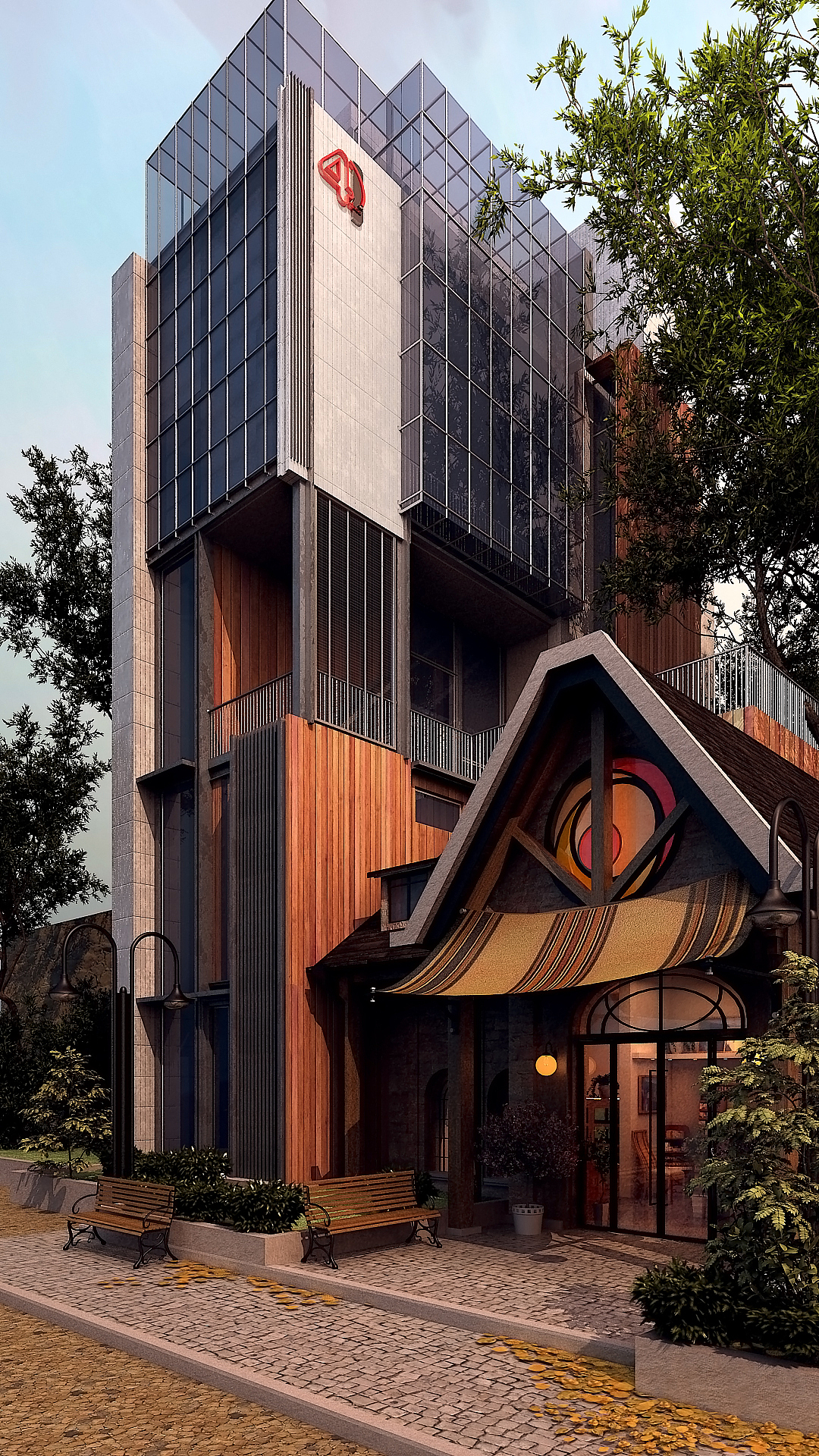 自己设计的房子,纯为了艺术考虑。