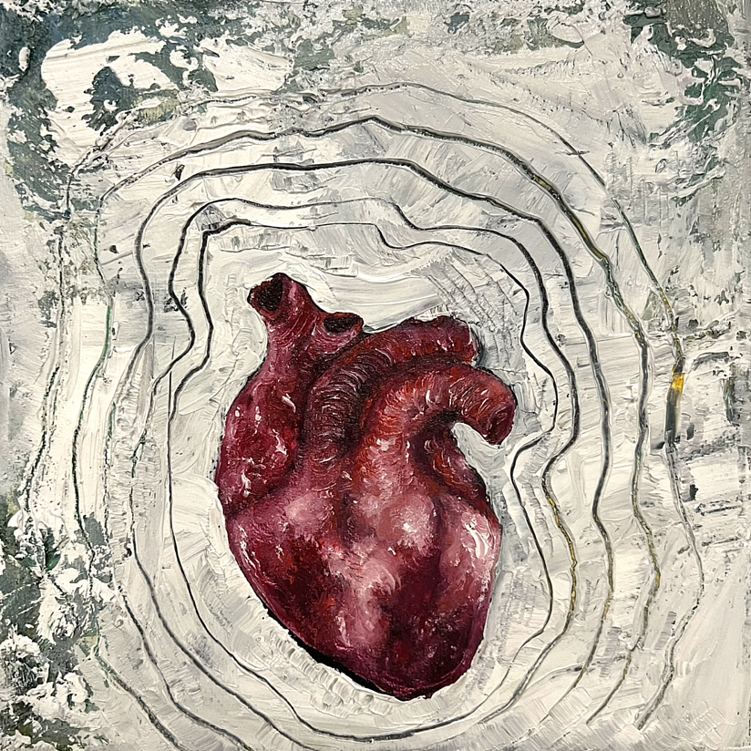 油画「是我的心」（图ZMzIyOTcxOTQ0） - 绘画 - 站酷设计师可乐也太可爱了原创素材 - 站酷ZCOOL