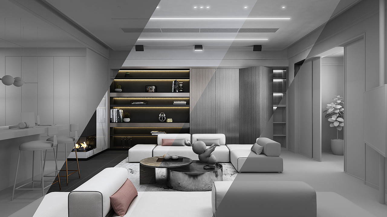 现代家居简约设计效果图