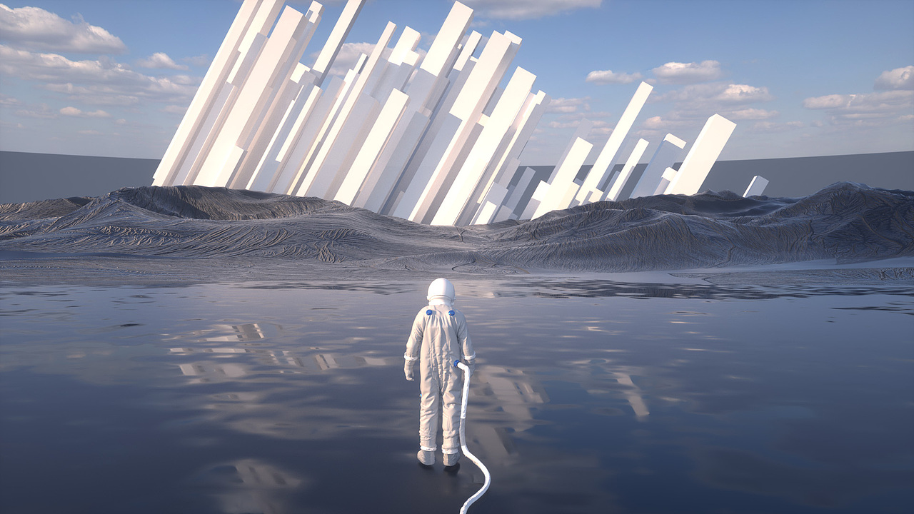 《英雄梦》宇航员超现实场景