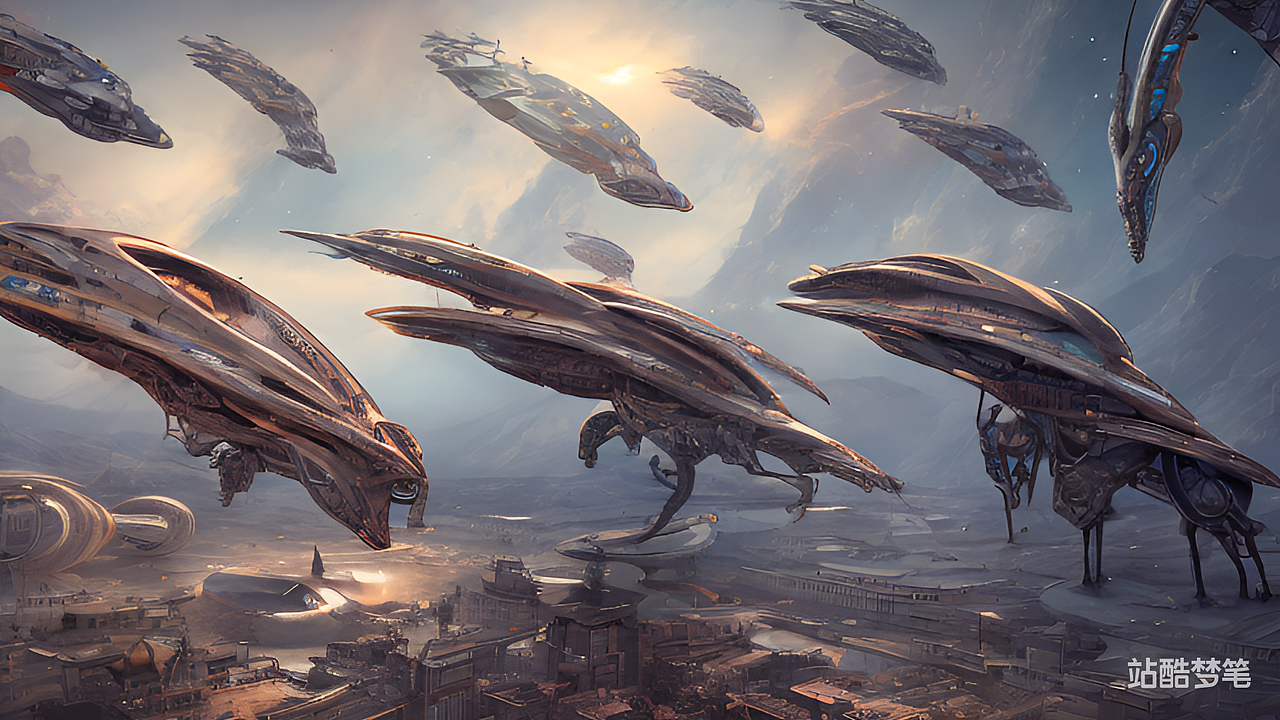 科技与文化并存，夸张与写实同在，宇宙  外星人 飞船