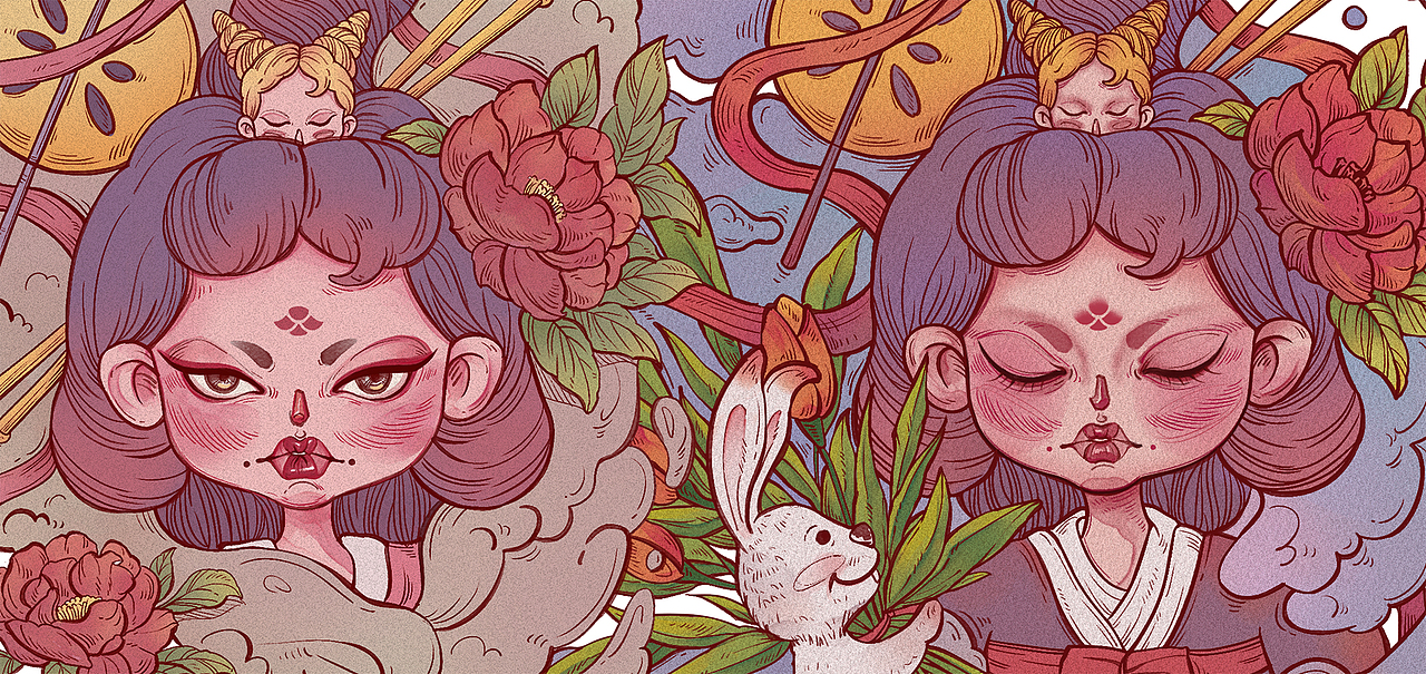 唐姐儿插画-梦回唐（图ZMjU4NDQwOTA0） - 商业插画 - 站酷设计师Rita瓶子原创素材 - 站酷ZCOOL