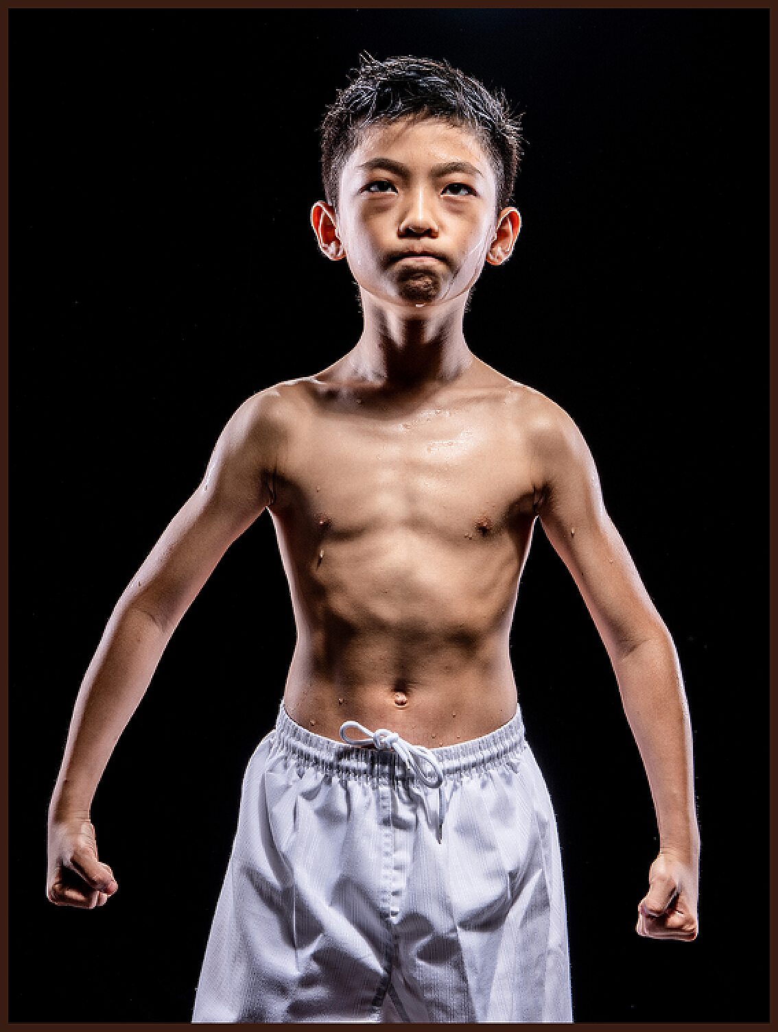 可爱的儿童练习跆拳道-蓝牛仔影像-中国原创广告影像素材